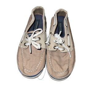 Sperry boys Tan Boat Shoes size 1M